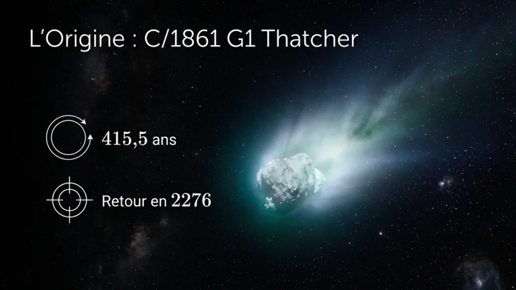 comète Thatcher source des Lyrides 2026.